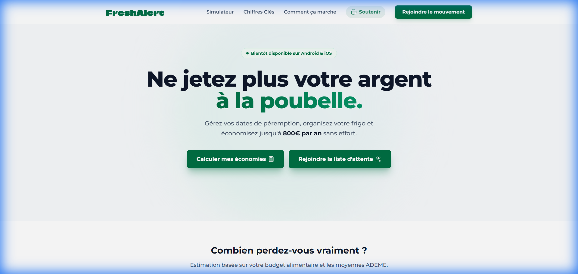 FreshAlert - Stop au gaspillage alimentaire